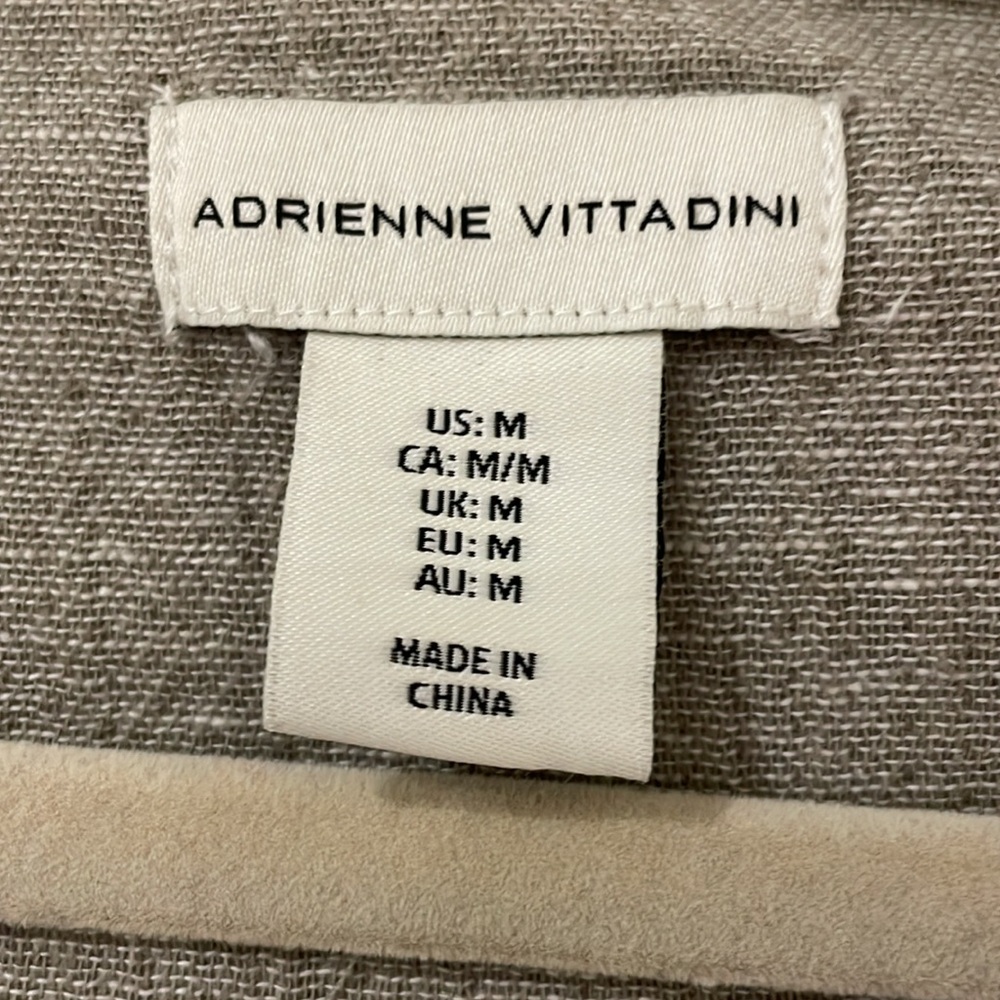Adrienne Vittadini linen blend unstructured jacket size medium - Picture 7 of 9
